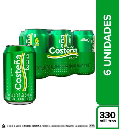 Cerveza Sixpack CERVEZA COSTEÑA BACANA 1980 ml