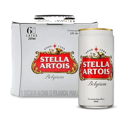 Cerveza Stella Artois Lata X6 300 ml