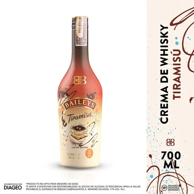 Crema de whisky BAILEYS tiramisú (700 ml)
