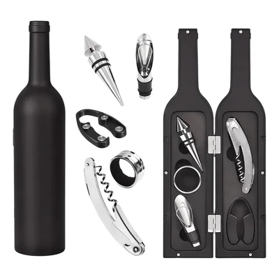 Kit Estuche Para Vino Sacacorchos Botellas Abridor Tool Set