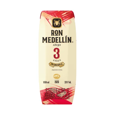 Ron Medellín Añejo 3 Años 1000 ml