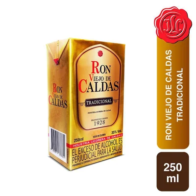 Ron VIEJO DE CALDAS tradicional caja (250 ml)