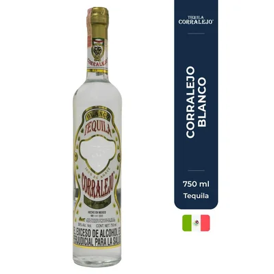 Tequila CORRALEJO blanco 100% de agave (750 ml)