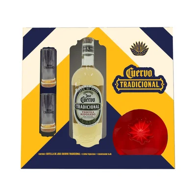 Tequila Cuervo Tradicional mas 2 Copas Shot y Tajin Escarchador