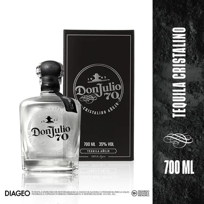 Tequila DON JULIO 70 cristalino añejo (700 ml)