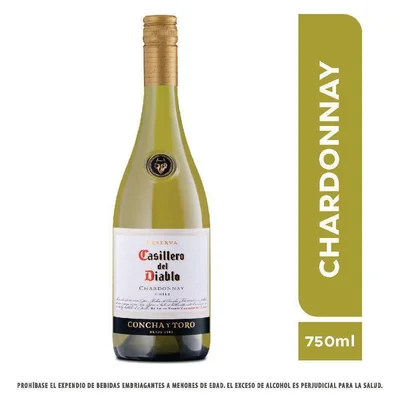 Vino blanco CASILLERO DEL DIABLO chardonnay Chardonna (750 ml)