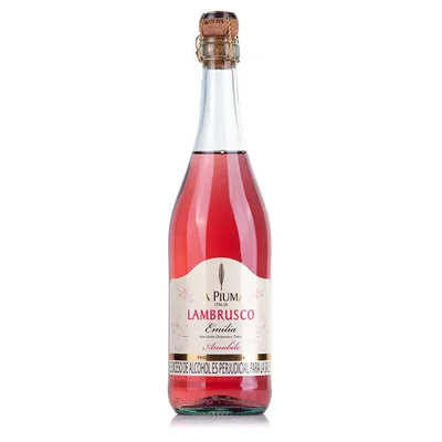 Vino rosado LA PIUMA MARCA EXCLUSIVA espumoso Lambrusco (750 ml)