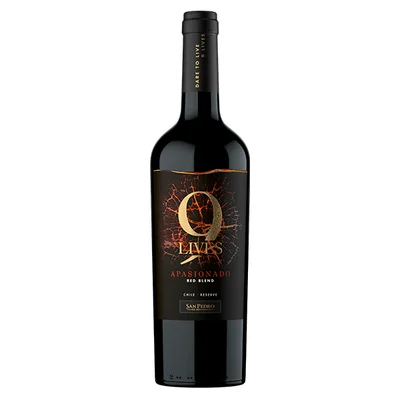 Vino Tinto 9 Lives Reserva Ensamblaje Cabernet Sauvignon Syrah 750 ml