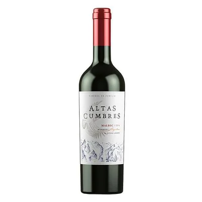 Vino tinto ALTAS CUMBRES malbec Malbec (750 ml)