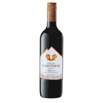 Vino tinto ALTO LOS CARNEROS reserva de Argentina Malbec (750 ml)
