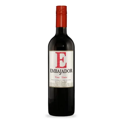 Vino tinto EMBAJADOR chileno (750 ml)