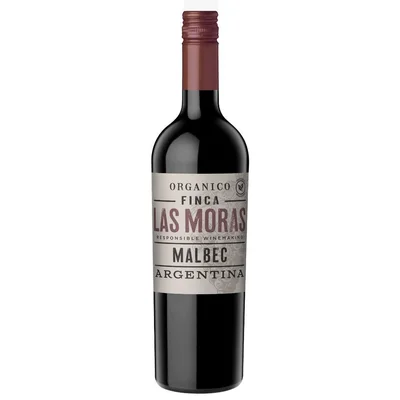 Vino tinto LAS MORAS orgánico Malbec (750 ml)
