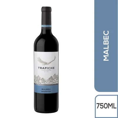 Vino tinto TRAPICHE malbec Malbec (750 ml)
