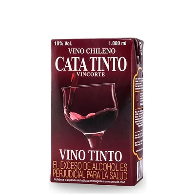 Vino tinto VINCORTE chileno (1 und)