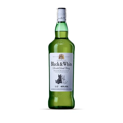 Whisky Black And White Blended Litro