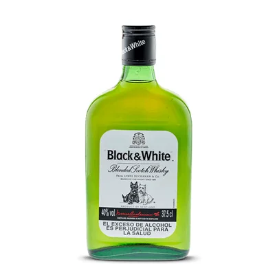 Whisky Black and White Blended Media Botella 375 ml
