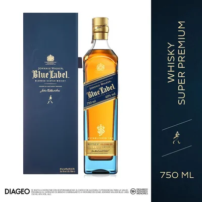 Whisky JOHNNIE WALKER. blue label (750 ml)