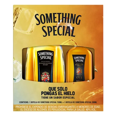 Whisky SOMETHING + 1 botella something 200ml (750 ml)