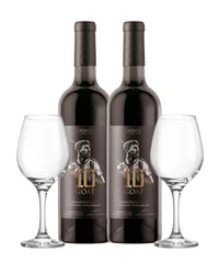 2 VINOS TINTOS 10 GOAT PRIMITIVO IGT 750ML + 2 COPAS