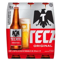 Cerveza Clara Tecate Original 6 botellas de 355ml