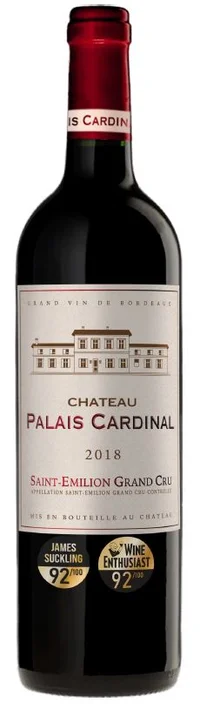 Chateau Palais Cardinal, Grand Cru, Saint-Emilion, 2018 -- 91 PTS James Suckling