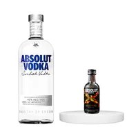 KIT VODKA ABSOLUT BLUE 750ML + MINI SMOKY