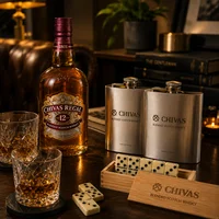 Pack Chivas Regal 12 Años 750 ml con 2 Licoreras