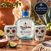 Pack Tequila Don Julio Blanco 700 ml + 2 Vasos Calavera 300 ml
