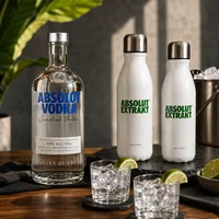 Pack Vodka Absolut Azul 750 ml con 2 Termos