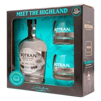 Ron Añejo Cristalino Botran Solera 700 ml con 2 Vasos
