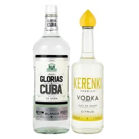 Ron Glorias De Cuba Bco 1.75L C/Vodka Kerenki Premium Citrus 1L