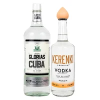 Ron Glorias De Cuba Bco 1.75L C/Vodka Kerenki Premium Peach 1L
