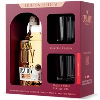 TEQ CASA LOY AÑEJO 750ML CON VASOS