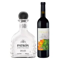 Tequila Patron Añejo Cristalino 100% 700ml C/Vino Tinto En Rama 750ml