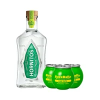 Tequila Sauza Hornitos Plata 1000 ml. + 3 Bebida BuzzBallz Lime Rita 200 ml.