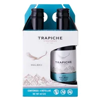 Vino Tinto Argentino Trapiche Varietal Malbec 4 botellas de 187ml c/u
