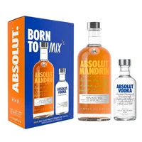Vodka Absolut Mandrin 750 ml C/Azul 200ml