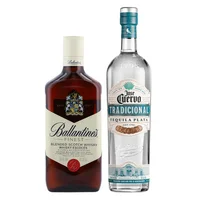 Whisky Ballantines Finest 700 ml+Tequila Cuervo Tradicional Plata 100% 695 ml