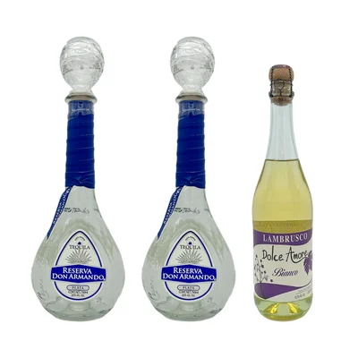 2 BOTELLAS TEQUILA DON ARMANDO RESERVA BLANCO 750ML+ V BCO DOLCE AMORE 750ML