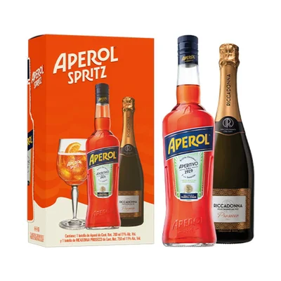 Aperitivo Aperol 700ml + Vino Espumoso Prosecco Ricadonna
