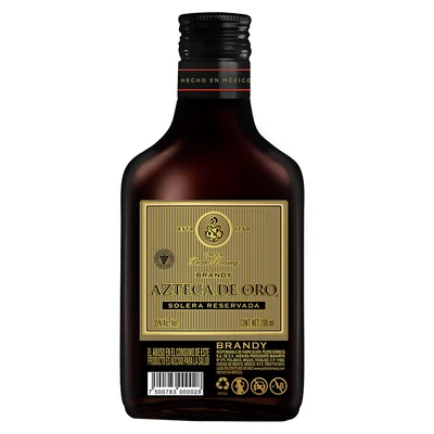Brandy Azteca De Oro Nueva Presentación 200 ml