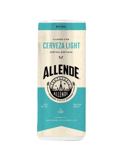 Cerveza Allemde 100 Light Lata 355 ml