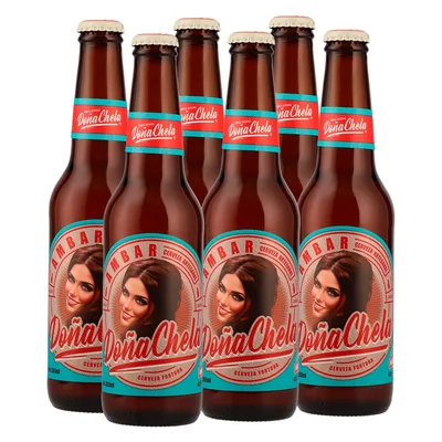 Cerveza Doña Chela Ambar N/R (6 Pz) 355 ml