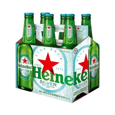 Cerveza Heineken Silver Bot 6 Pack 355 ml