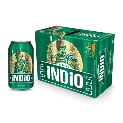 CERVEZA INDIO 12-PACK LATA 355ML