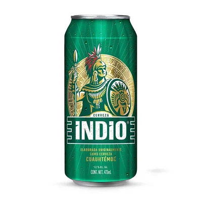 Cerveza Indio Lata 473 ml.