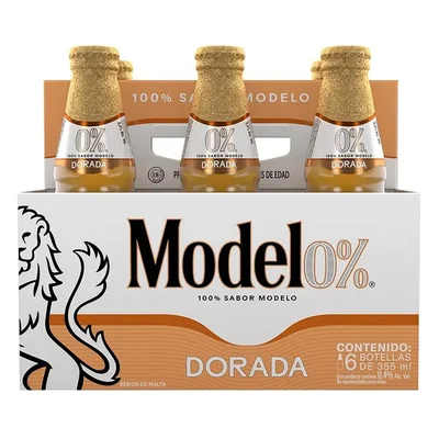 Cerveza Modelo Cero Dorada Botella 355ml