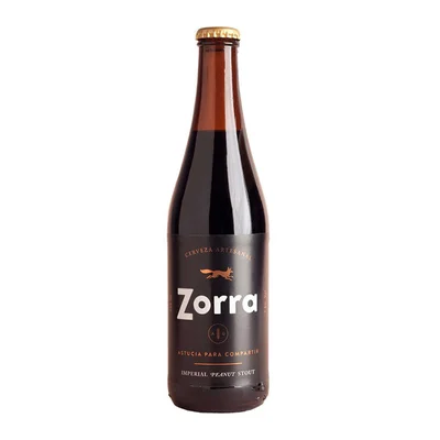 CERVEZA ZORRA IMPERIAL PEANUT STOUT BOTELLA 355ML