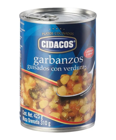 GARBANZOS CIDACOS CON VERDURAS 425GR