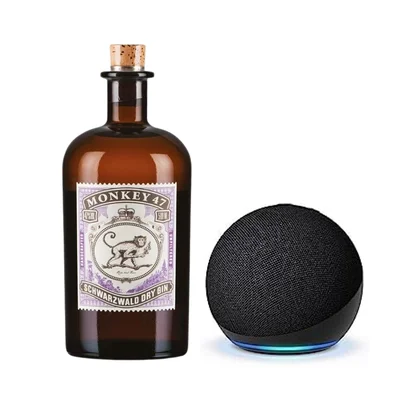 Ginebra Monkey 47 500ml + Bocina Alexa